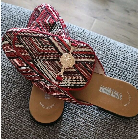 Stacy‎ Adams Red & White Slides Casual Shoes Size 9M- Dress Up Or Down-EUC - Picture 5 of 6